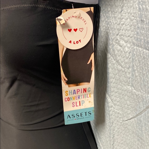 Assets By Spanx size small Black Mini shape wear stretch adjustable slip - Picture 3 of 9